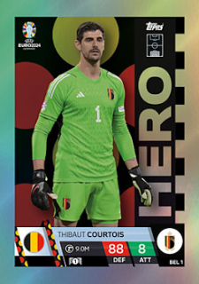 Thibaut Courtois Belgium Topps Match Attax EURO 2024 Hero #BEL1